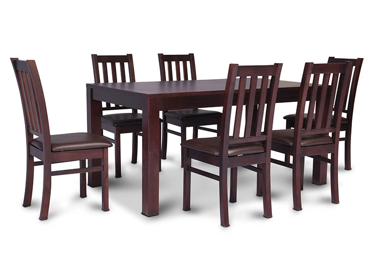 JUEGO DE COMEDOR CIC ÑUBLE PU 6 SILLAS CHOCOLATE - 2