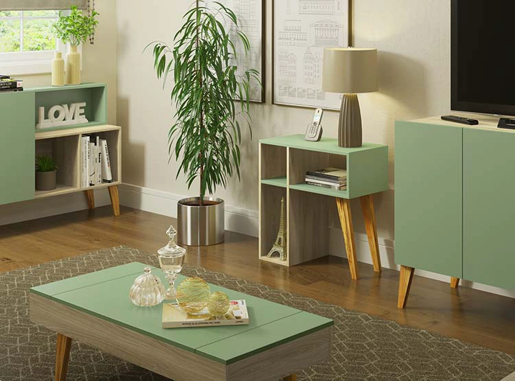 ARRIMO BE DESIGN LEAVES NEGRO VERDE 60 X 29.5 CM - 3