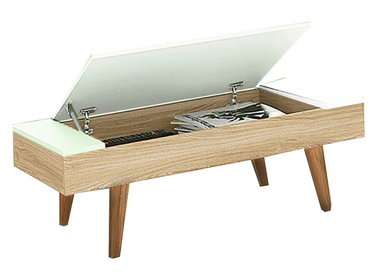 MESA DE CENTRO BE DESIGN LEAVES ALMACENAMIENTO NATURE BLANCO - 2