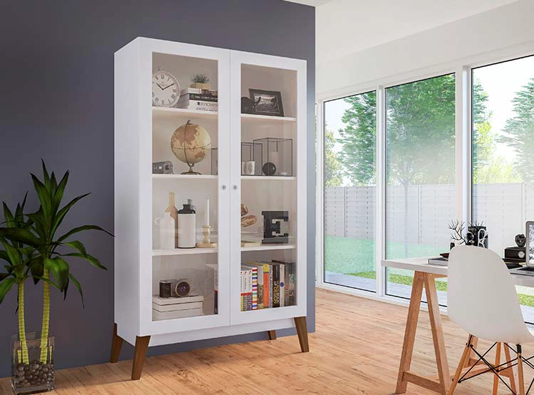 VITRINA BE DESIGN AMBER BLANCA 2P - 5