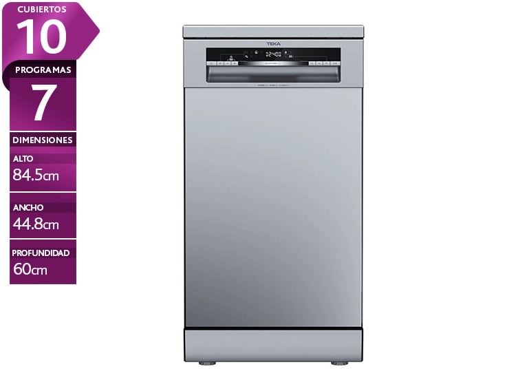 LAVAVAJILLAS TEKA 10 CUBIERTOS DFS 44750 SS INOX