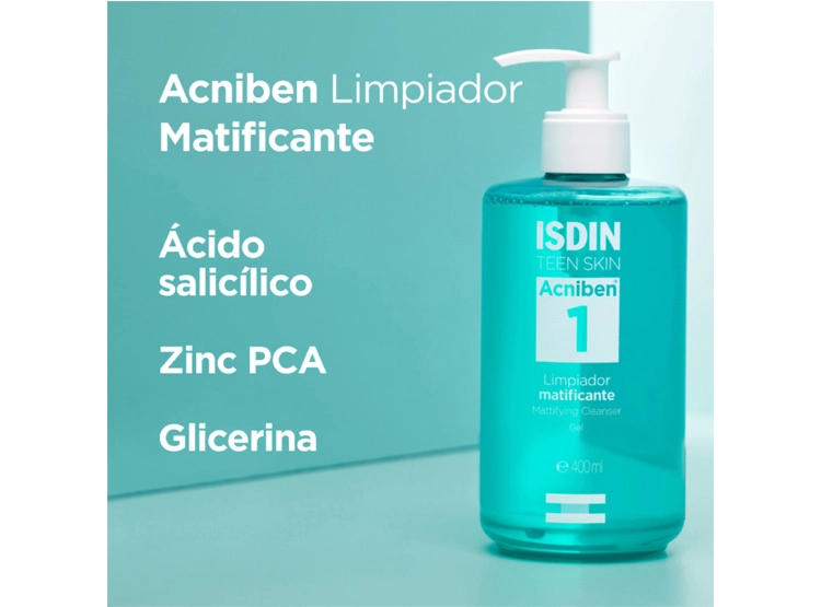 LIMPIADOR FACIAL ISDIN MATIFICANTE ACNIBEN 400 ML - 2