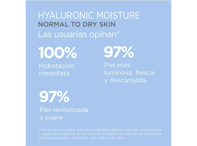 CREMA FACIAL ISDIN HIDRATANTE CEUTICS HYALURONIC MOISTURE PIEL NORMAL A SECA 50 GR - 5