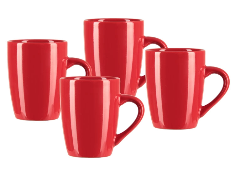 SET MUGS RIPLEY HOME LISO ROJO X4 - 1
