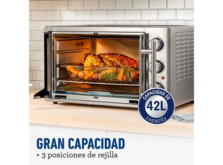 HORNO ELÉCTRICO OSTER 42 L TSSTTVFDMAFNS-052 CON FREIDORA DE AIRE ® PUERTAS ESTILO FRANCÉS - 3