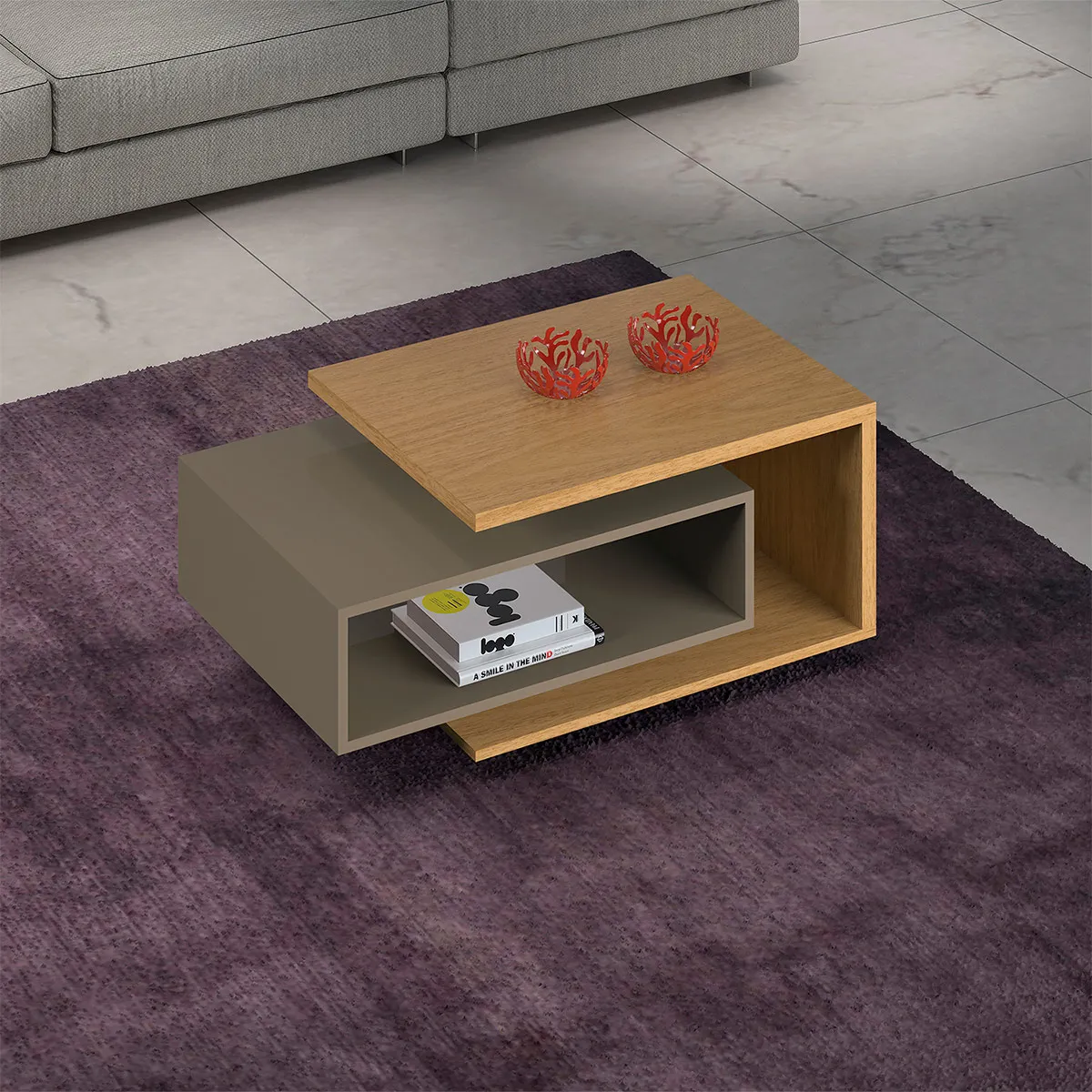 MESA DE CENTRO DI PORETTI DESIGN DIVA CAFÉ 88 X 51.5 CM - 1