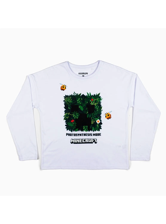 POLERA MANGA LARGA NIÑA MINECRAFT