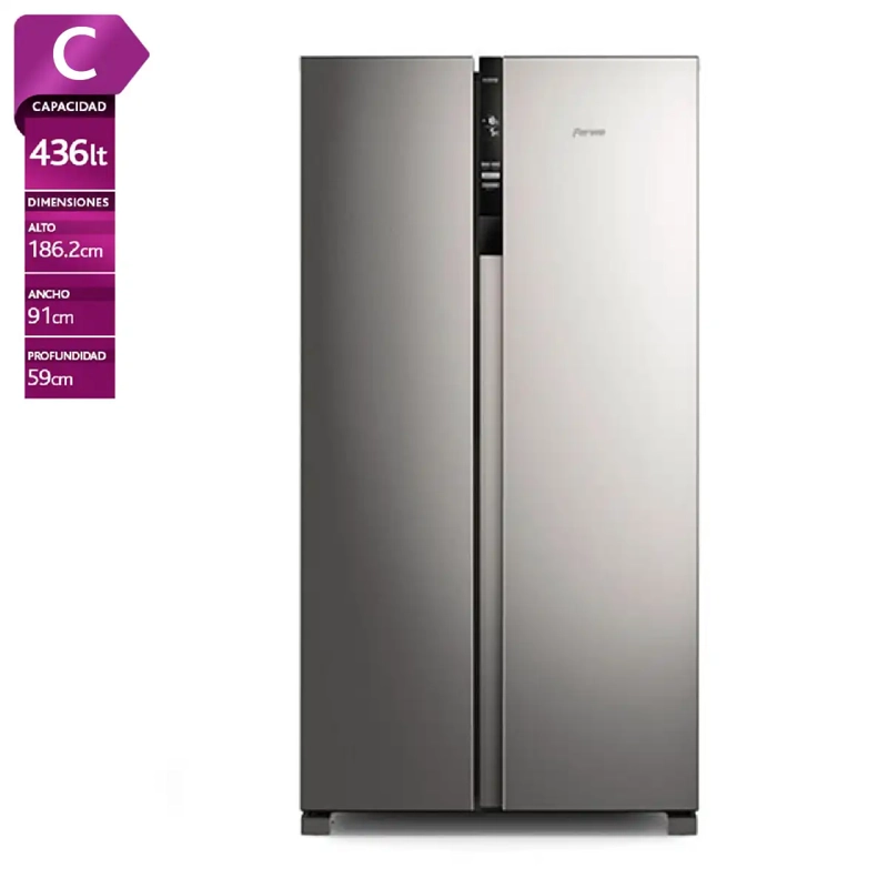 REFRIGERADOR SIDE BY SIDE FENSA SFX440 436L NO FROST ACERO - 1