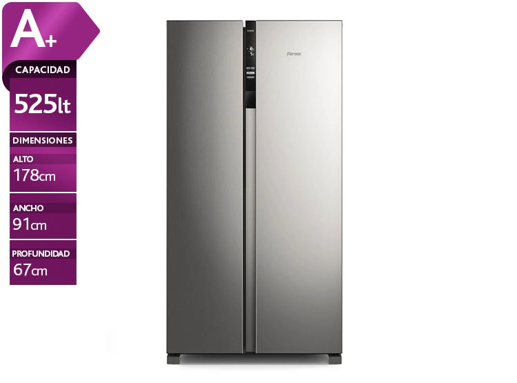 REFRIGERADOR SIDE BY SIDE FENSA SFX530 525L NO FROST ACERO - 1