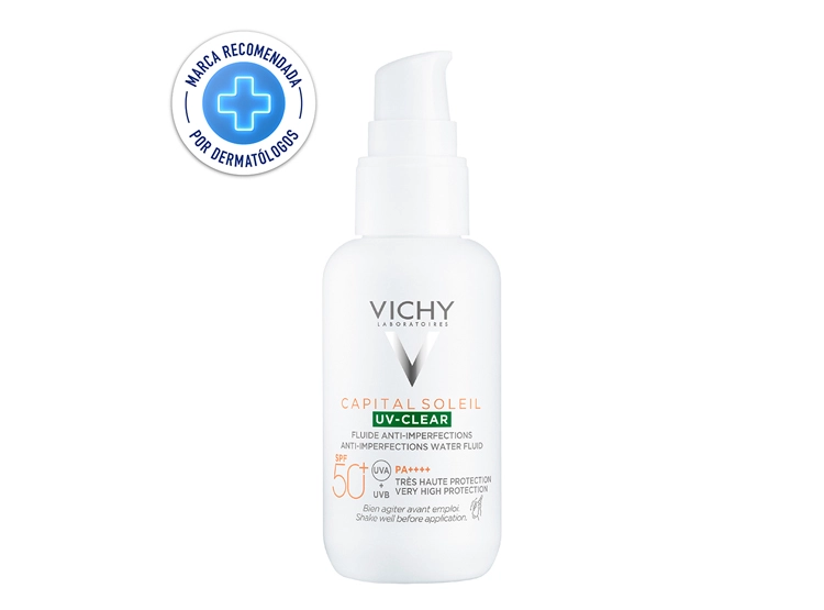 CREMA FACIAL VICHY HIDRATANTE ANTIIMPERFECCIONES CAPITAL SOLEIL UV CLEAR SPF 50+ 40 ML - 1