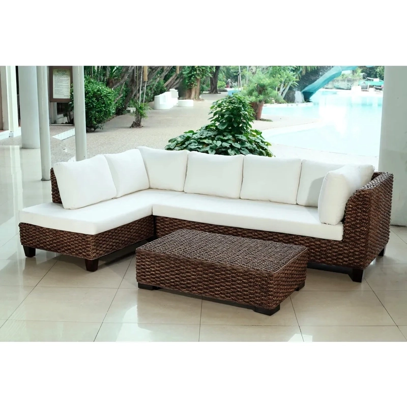 SET DE MUEBLES RIPLEY HOME SOFÁ SECCIONAL KATINA DERECHO 5 CUERPOS CAFÉ + MESA DE CENTRO - 1
