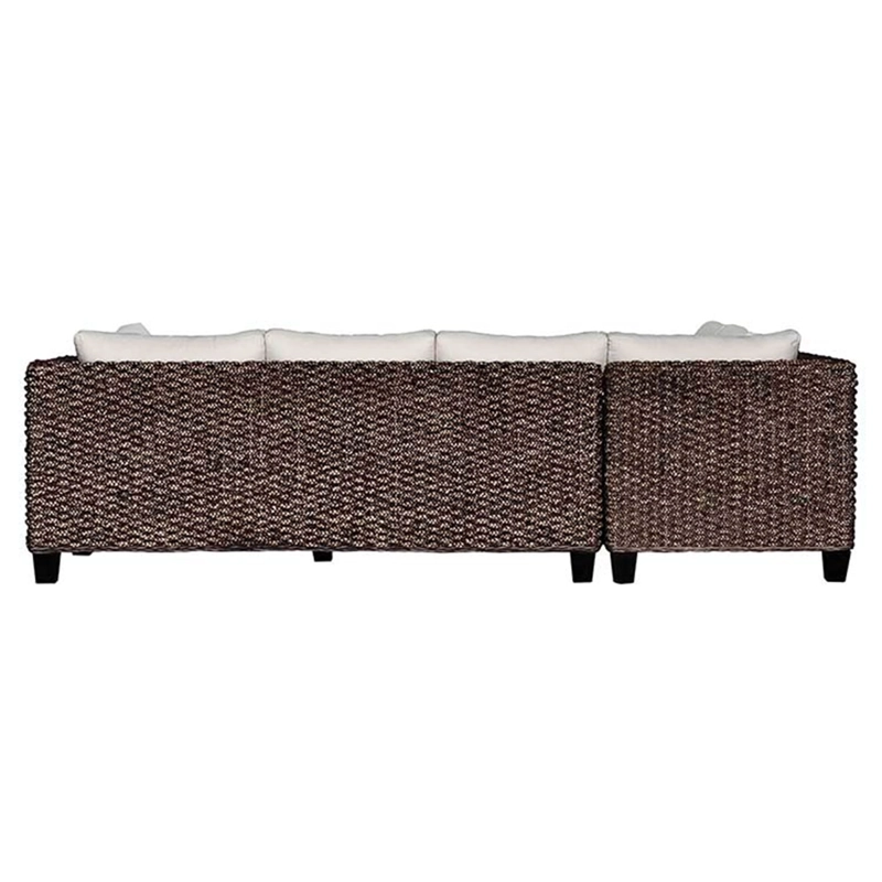 SET DE MUEBLES RIPLEY HOME SOFÁ SECCIONAL KATINA DERECHO 5 CUERPOS CAFÉ + MESA DE CENTRO - 5