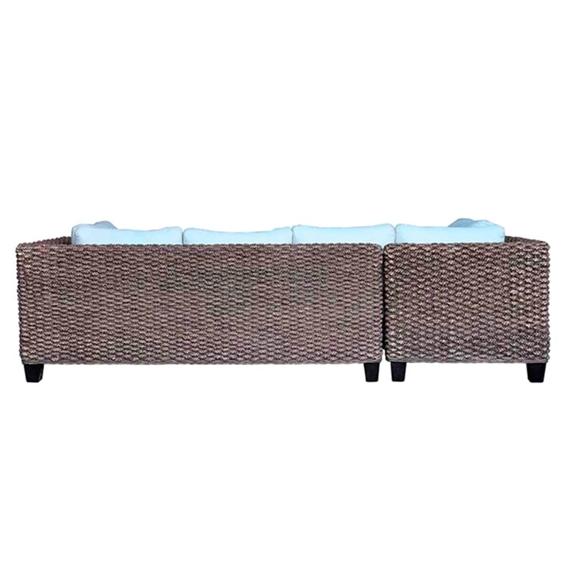 SECCIONAL RIPLEY HOME KATINA 5 + MESA RATTAN NATURAL - 7