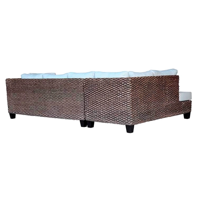 SECCIONAL RIPLEY HOME KATINA 5 + MESA RATTAN NATURAL - 8