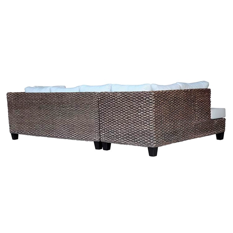SET DE MUEBLES RIPLEY HOME SOFÁ SECCIONAL KATINA DERECHO 5 CUERPOS CAFÉ + MESA DE CENTRO - 8