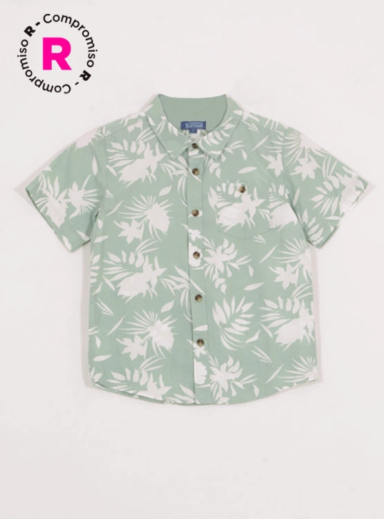 CAMISA MANGA CORTA ALGODÓN NIÑO HARVEST PRINT - 1