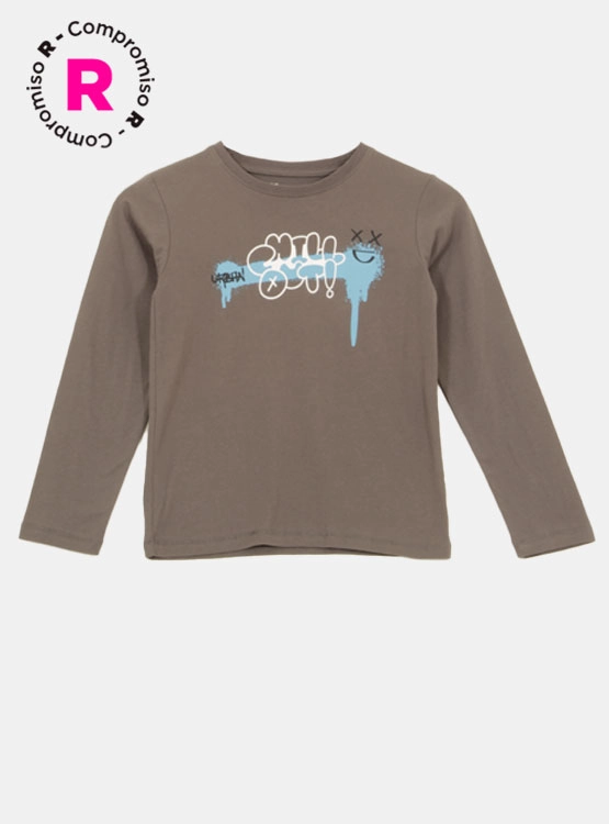 POLERA MANGA LARGA ALGODÓN NIÑO HARVEST PRINT