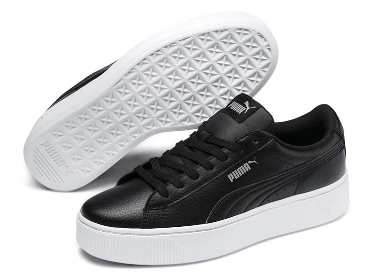ZAPATILLAS MUJER PUMA URBANAS NEGRO VIKKY STACKED CUERO - 3