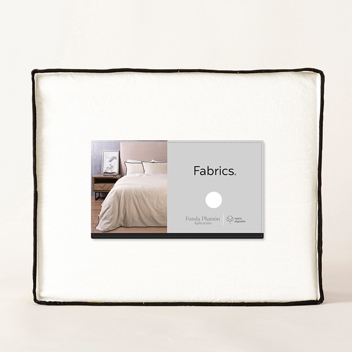 FUNDA PLUMÓN FABRICS FRAME 2 PLAZAS CRUDO - 4