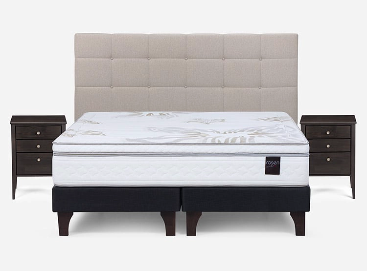 CAMA EUROPEA ROSEN ART 4 BD 2 PLAZAS + SET ISSEY - 1