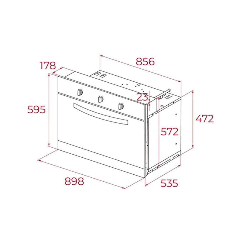 HORNO ELÉCTRICO TEKA EMPOTRABLE 91L HLF 9400 BK FL - 4