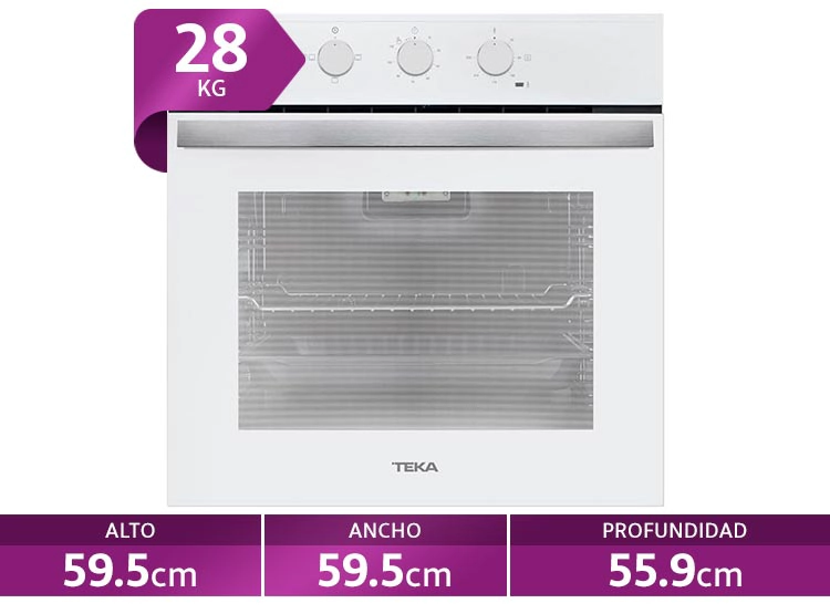HORNO ELÉCTRICO TEKA HBB-510 WH BLANCO EMPOTRABLE