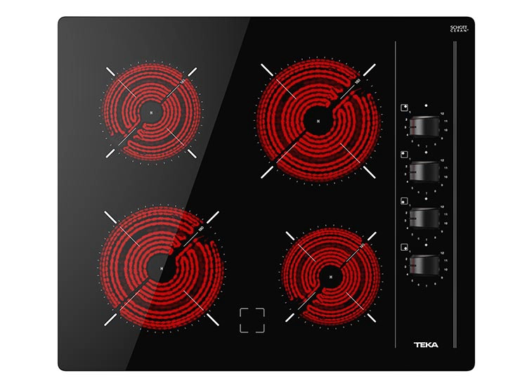ENCIMERA ELÉCTRICA VITROCERÁMICA TEKA 4 PLATOS TBC 64000 XFL BK