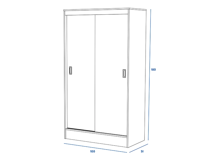 CLOSET CIC CABURGUA BLANCO 2P - 4