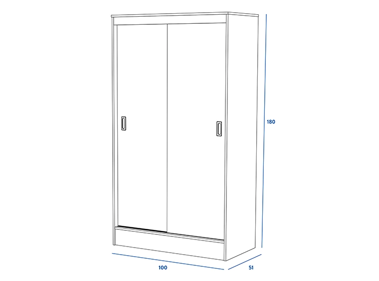 CLOSET CIC CABURGUA OLMO ALPINO BLANCO 2P - 4