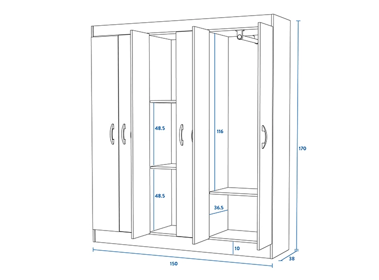 CLOSET CIC LAREDO BLANCO 6P - 4