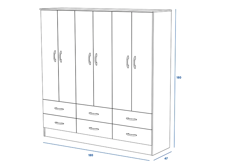 CLOSET CIC MAIPO BLANCO 6P 6C - 3