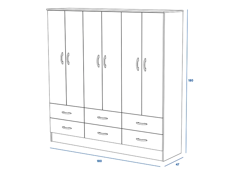 CLOSET CIC MAIPO OLMO BLANCO 6P 6C - 4