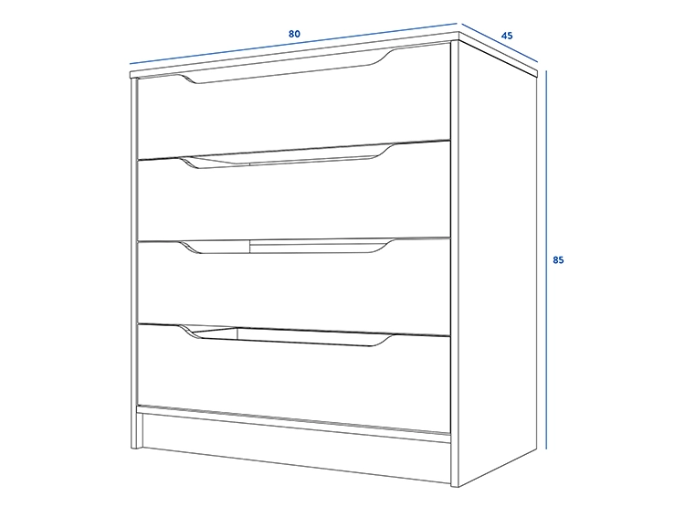 COMODA CIC OLMO BLANCO 4C - 4