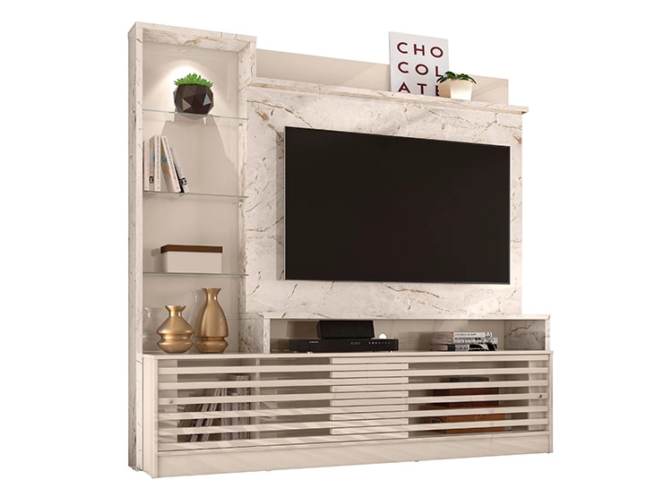 CENTRO DE ENTRETENIMIENTO 55 PULGADAS CALACATA ALTAVISION  HOME FRIZZ PRIMES BLANCO - 1
