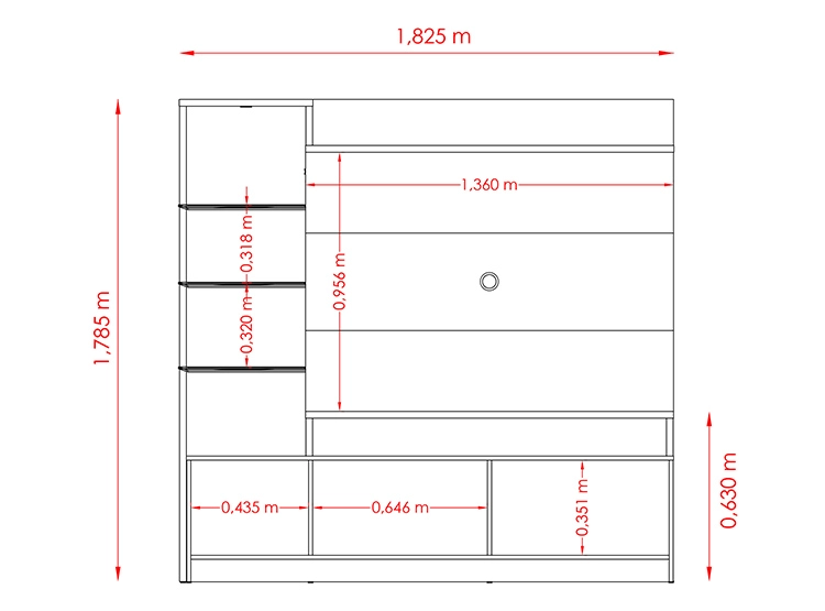 CENTRO DE ENTRETENIMIENTO 55 PULGADAS CALACATA ALTAVISION  HOME FRIZZ PRIMES BLANCO - 2