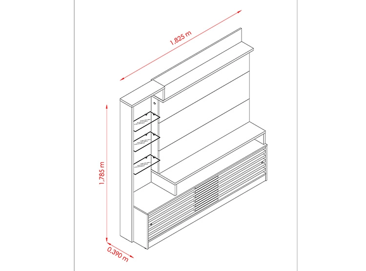 CENTRO DE ENTRETENIMIENTO 55 PULGADAS CALACATA ALTAVISION  HOME FRIZZ PRIMES BLANCO - 3