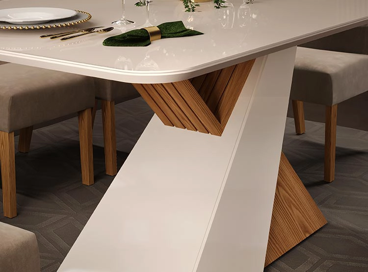 JUEGO DE COMEDOR ALTAVISION VEGA JADE CARVAL LIN NEVE 6 SILLAS BLANCO - 5