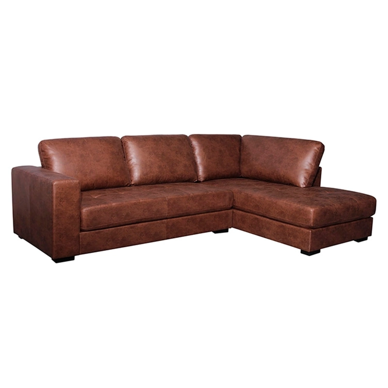 SOFÁ SECCIONAL DERECHO RIPLEY HOME MINI PIRLO 4 CUERPOS CAFÉ CHOCOLATE - 3