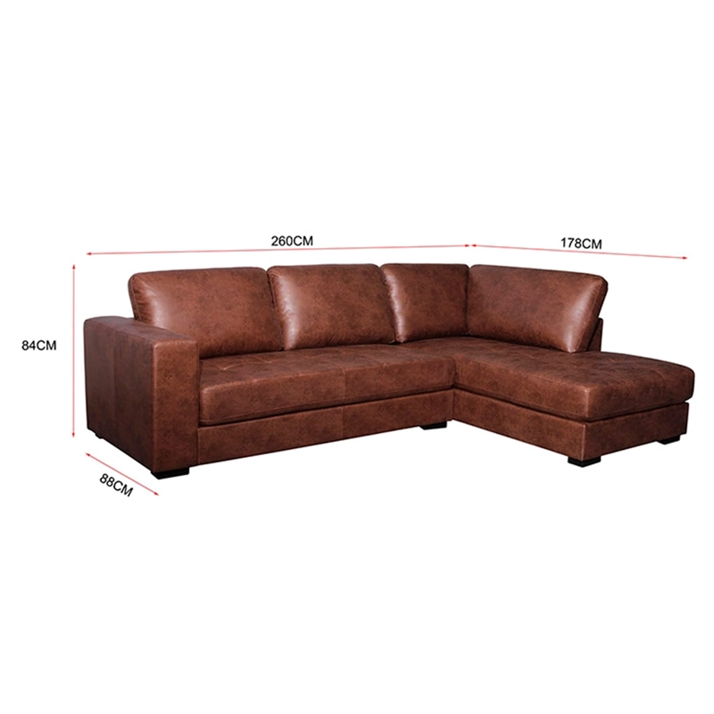 SOFÁ SECCIONAL DERECHO RIPLEY HOME MINI PIRLO 4 CUERPOS CAFÉ CHOCOLATE - 5