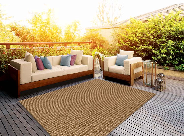 ALFOMBRA IDETEX SISAL PATTERN NÓRDICO 240 X 340 CM MIEL - 3