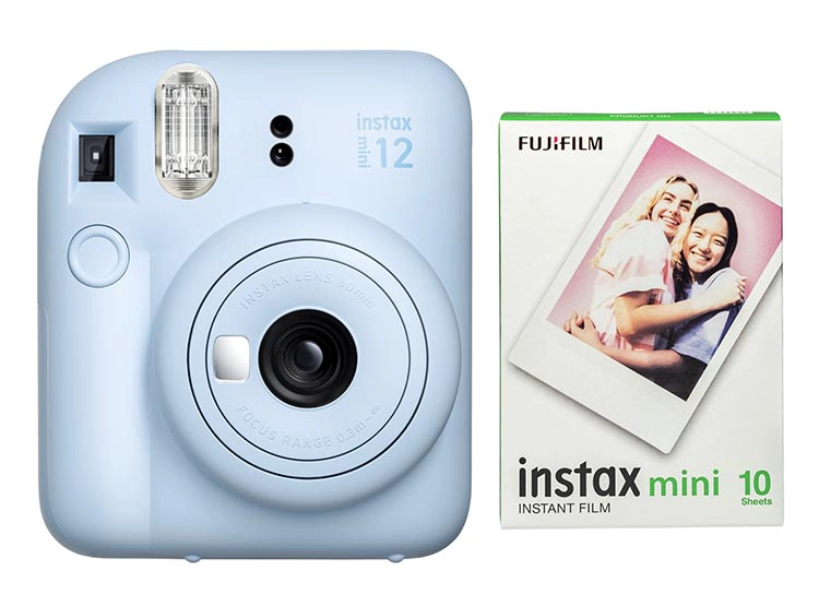 COMBO CÁMARA INSTANTÁNEA FUJI INSTAX MINI 12 BLUE + FILM 10 - 1