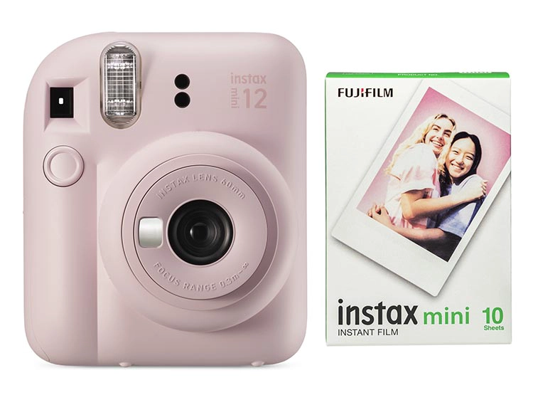 COMBO CÁMARA INSTANTÁNEA FUJI INSTAX MINI 12 PINK + FILM 10 - 1