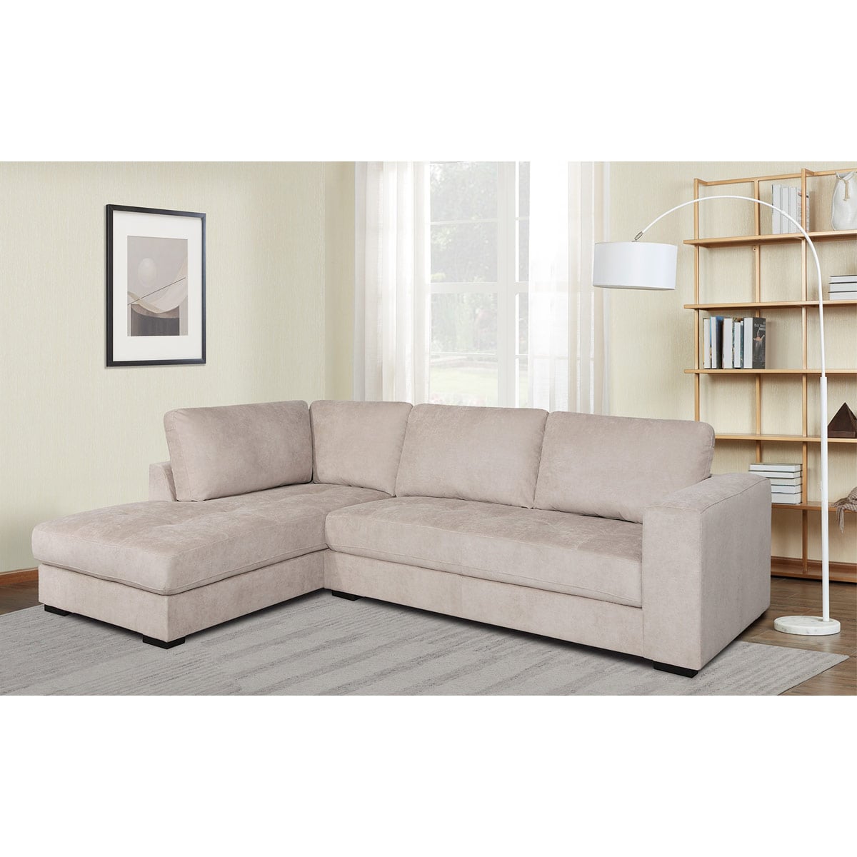 SOFÁ SECCIONAL RIPLEY HOME MINI PIRLO 4 CUERPOS BEIGE - 1