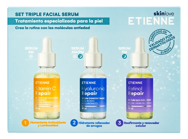 SET SERUM FACIAL ETIENNE TRIPLE 30 ML - 1