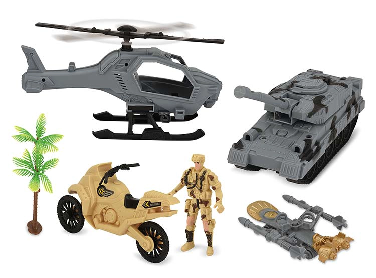 SET DE JUEGO ULTRA TOYS MILITAR HELICOPTERO GRIS - 2