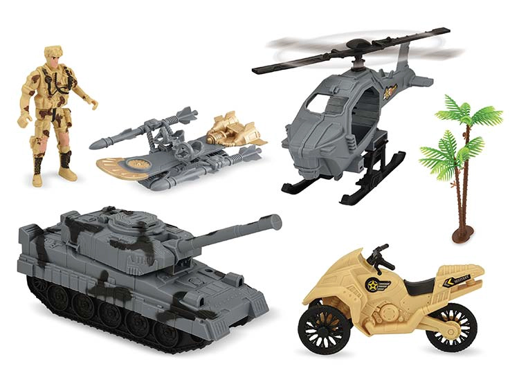SET DE JUEGO ULTRA TOYS MILITAR HELICOPTERO GRIS - 3