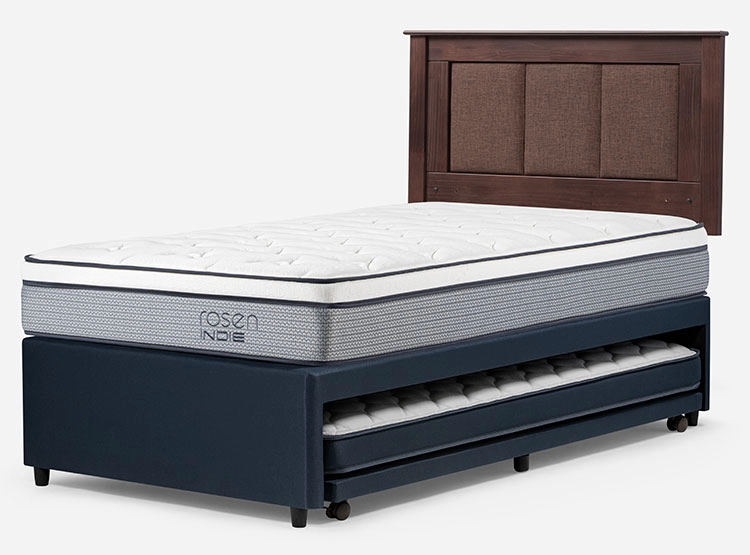 JUEGO DE DORMITORIO ROSEN CAMA DIVAN INDIE 1.5 PLAZAS AZUL + RESPALDO RACHEL - 3