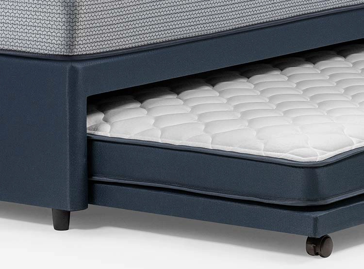 JUEGO DE DORMITORIO ROSEN CAMA DIVAN INDIE 1.5 PLAZAS AZUL + RESPALDO FERRARA - 7