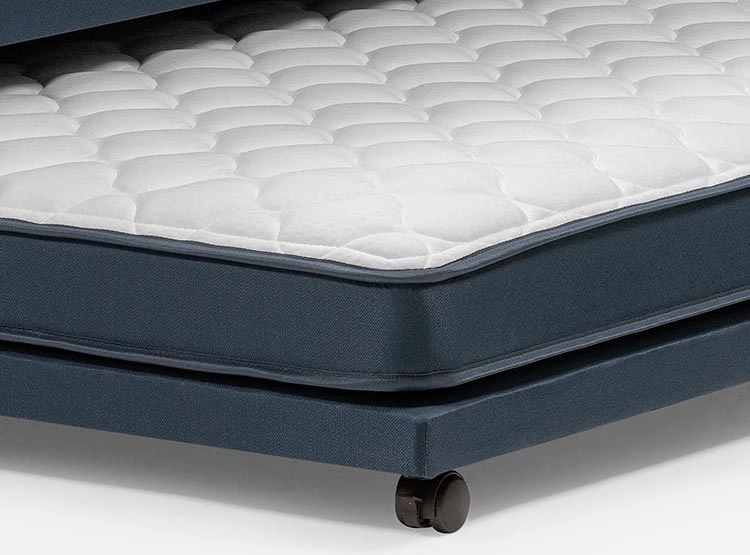 JUEGO DE DORMITORIO ROSEN CAMA DIVAN INDIE 1.5 PLAZAS AZUL + RESPALDO FERRARA - 8