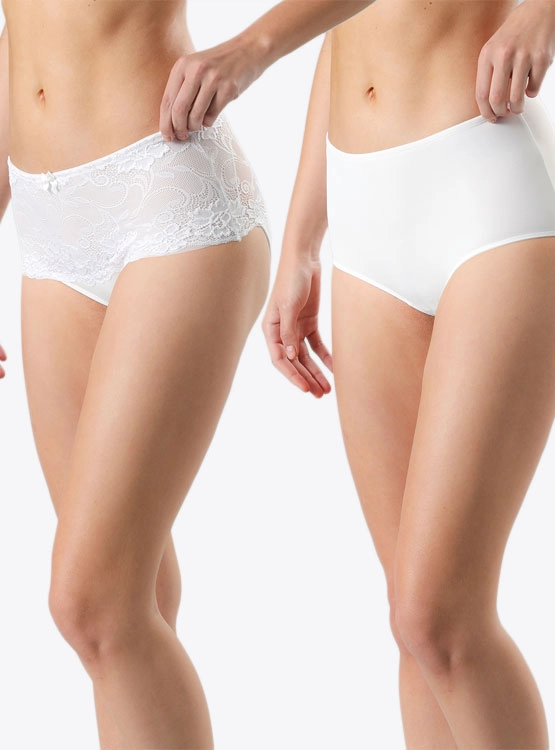 2 PACK CALZÓN MUJER FLORES 10758 - 1